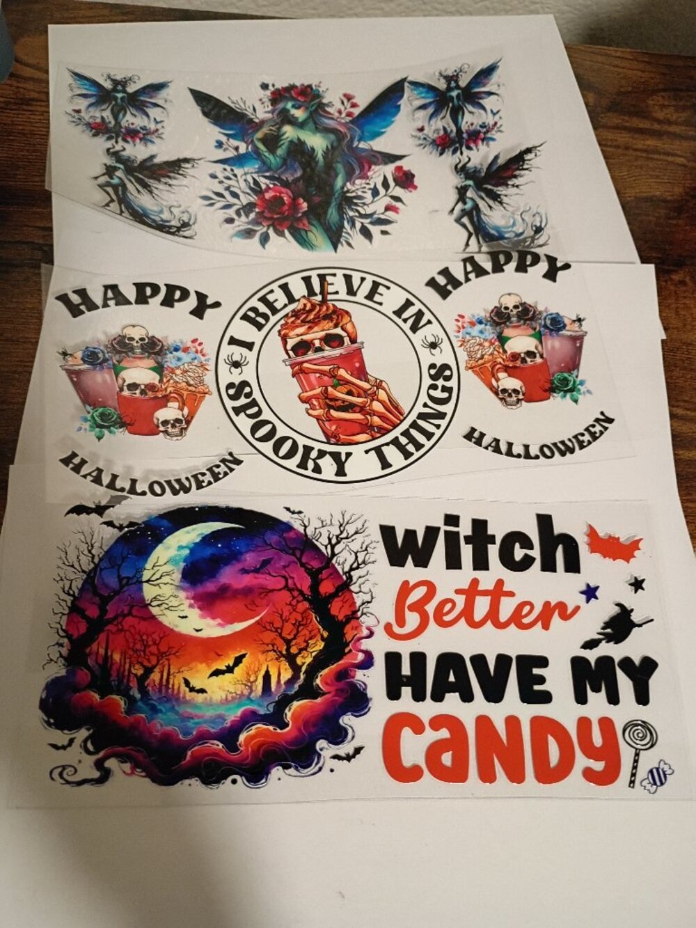 X3 Halloween cup wraps